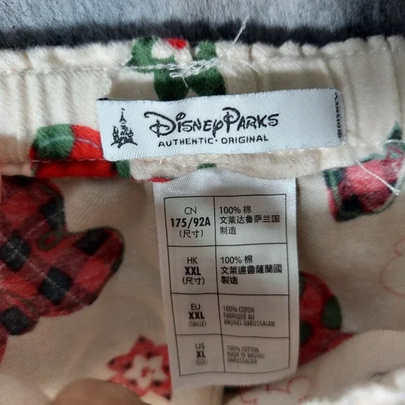 Disney Parks Authentic Women Pajamas Set 2XL Flannel Minnie Mouse Christmas Pant - Picture 6 of 11